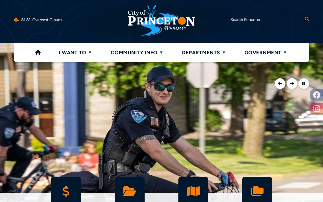 Princeton city offices that route Princeton warrant records questions to Mille Lacs County